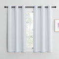 NICETOWN Blackout Curtain Panels for Bedroom, Greyish White, 2 Panels, W29 x L30-inch, Thermal Insulated Grommet Top Blackout Draperies and Drapes for Basement
