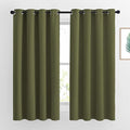 NICETOWN Room Darkening Curtains 63 inches Long for Bedroom, Grommet Thermal Insulated Window Treatments Sound Reducing Drapes for Christmas Day, W46 x L63, Olive, 2 Panels