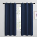 NICETOWN Blackout Draperies Curtains, All Season Thermal Insulated Solid Grommet Top Blackout Curtains/Drapes for Kid's Room (Navy, 1 Pair, 42 x 68 inches)
