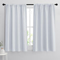 RYB HOME Curtains for Bedroom Living Room 63 inches Long, Thermal Insulated Privacy Rod Pocket Drapes for Nursery Office Home Theater, Width 34 by Length 63, Greyish White, 2 Panels
