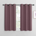 NICETOWN Modern Blackout Curtains Noise Reducing, Thermal Insulated and Privacy Room Darkening Drape Panels for Boy's Guest Room Door Small Short Window (Dry Rose, 2 Panels, W42 x L40 -Inch)