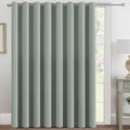 H.VERSAILTEX Blackout Patio Curtains 100 x 96 Inches for Sliding Door Extral Wide Blackout Curtain Panels Thermal Insulated Room Divider - Grommet Top, 8' Tall by 8.5' Wide - Light Sage