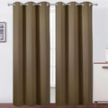 LEMOMO Brown Thermal Blackout Curtains/38 x 84 Inch/Set of 2 Panels Room Darkening Curtains for Bedroom