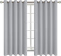 BGment Room Darkening Curtains 63 Inches Long - Grommet Thermal Insulated Drapes Window Treatment Curtains for Bedroom, 2 Panels, 70 x 63 Inch, Light Grey