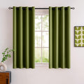 MIULEE Room Darkening Curtains Thermal Insulated Black Out Drapes Solid Window Treatment Grommet Light Blocking Blackout Curtain for Living Room Bedroom 2 Panels Set 52 x 54 inch Length Olive Green