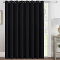 H.VERSAILTEX Blackout Patio Curtains 100 x 96 Inches for Sliding Door Extral Wide Blackout Curtain Panels Thermal Insulated Room Divider - Grommet Top, 8' Tall by 8.5' Wide - Jet Black