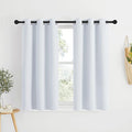 NICETOWN Room Darkening Draperies Curtain Panels 48 inches Long, Window Treatment Thermal Insulated Grommet Room Darkening Curtains/Drapes for Bedroom (Greyish White, 2 Panels, 34 inch Wide)
