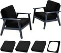 4Pcs Outdoor Cushion Covers, Patio Cushion Covers,Stretch Elastic Slipcovers, Replacement Washable & Reusable Furniture Protector for Patio Couch (Black,Cover Only)