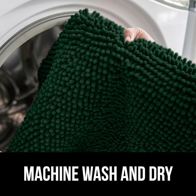 GORILLA GRIP Plush Absorbent Shaggy Chenille Bath Rug Mat - Image 7