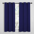 NICETOWN Room Darkening Curtains for Kitchen, Royal Blue, Set of 2, 42 inches Wide by 50 inches Long, Window Treatment Thermal Insulated Solid Grommet Room Darkening Curtains/Drapes for Bedroom