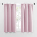 NICETOWN Kitchen Curtains, Privacy & Light Block Out Window Curtains & Drapes for Loft, Cupboard, Cafe, Girls Bedroom (Lavender Pink, 34 in x 54 in (W x L), 2 Panels)