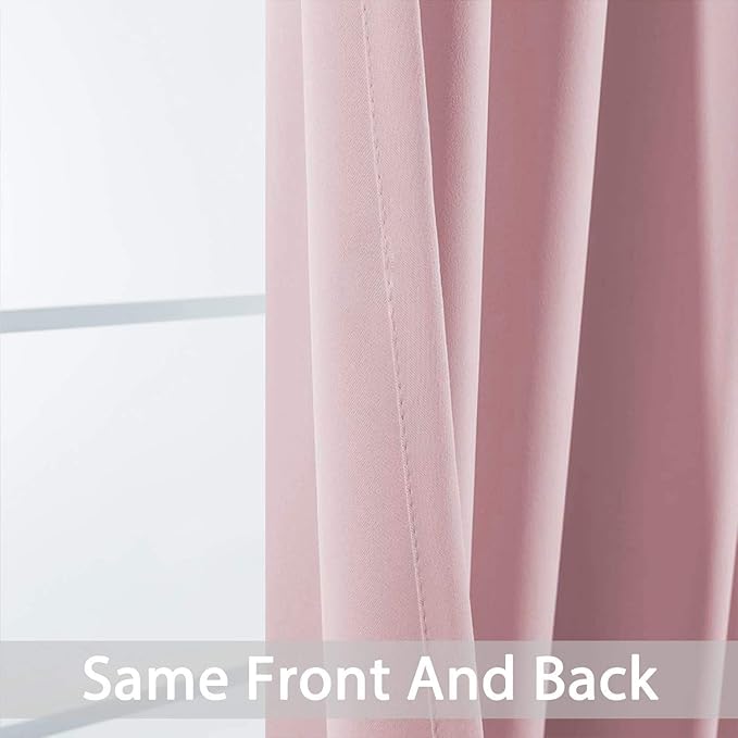 Yakamok Extra Wide Blackout Curtain for Sliding Glass Door, Grommet Thermal Insulated Room Divider Curtain 100W x 96L inch, Room Darkening Patio Curtain,8.3ft Wide x 8ft Tall, 1 Panel,Pink