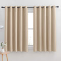 NICETOWN Room Darkening Curtain Panels for Cafe, Thermal Insulated Grommet Room Darkening Draperies/Drapes for Window (Biscotti Beige, 2 Panels, W70 x L63 -inch)