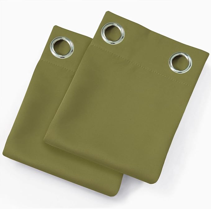 LEMOMO Blackout Curtains 52 x 120 Inch Long Olive Green Curtains Set of 2 Panels Room Darkening Curtains for Bedroom and Living Room