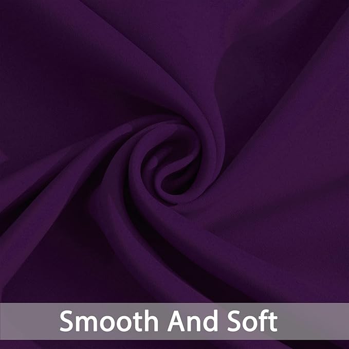 Yakamok Purple Blackout Curtains Room Darkening Thermal Insulated Grommet top Window Curtains for Living Room, 42 x 72 Inch,One Pair