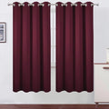 LEMOMO Blackout Curtains 66 x 72 Inch Long Burgundy Red Curtains Set of 2 Panels Room Darkening Curtains for Bedroom and Living Room