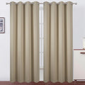 LEMOMO Blackout Curtains 52 x 90 Inch Long Beige Curtains Set of 2 Panels Room Darkening Curtains for Bedroom and Living Room