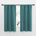 NICETOWN Kitchen Curtains, Privacy & Light Block Out Window Curtains & Drapes for Loft, Cupboard, Cafe (Sea Teal, 34 in x 45 in (W x L), 2 Panels)