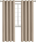 BGment Blackout Curtains - Grommet Thermal Insulated Room Darkening Bedroom and Living Room Curtains, Set of 2 Panels (46 x 84 Inch, Sand)