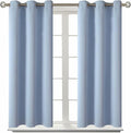 BGment Blackout Curtains for Bedroom - Grommet Thermal Insulated Room Darkening Curtains for Living Room, Set of 2 Panels (38 x 45 Inch, Spa Blue)