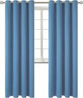 BGment Blackout Curtains for Bedroom - Grommet Thermal Insulated Room Darkening Curtains for Living Room, Set of 2 Panels (52 x 84 Inch, Faded Denim)