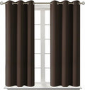 BGment Blackout Curtains for Living Room - Grommet Thermal Insulated Room Darkening Curtains for Bedroom, Set of 2 Panels (38 x 54 Inch, Brown)