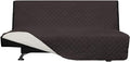 Easy-Going Futon Sofa Slipcover Reversible Sofa Cover Armless Cover Furniture Protector Couch Cover Water Resistant Pets, Kids, Children, Dog, Cat Chocolate/Ivory