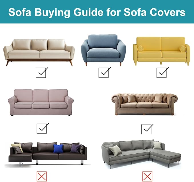 U-NICE HOME Loveseat Cover Stretch Couch Cover Sofa Cover Sofa Slipcover Furniture Protector for 2 Cushion Couch Sofa Pet Friendly(Loveseat, Beige)