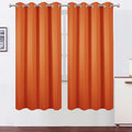 LEMOMO Blackout Curtains 66 x 72 Inch Long Orange Curtains Set of 2 Panels Room Darkening Curtains for Bedroom and Living Room