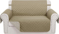 Reversible Loveseat Sofa Covers Couch Cover Furniture Protector(Loveseat,Camel/Beige)