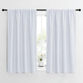NICETOWN Greyish White Window Curtain Panels - Thermal Insulated Rod Pocket Room Darkening Curtain Sets for Bedroom (Platinum - Greyish White, 2 Panels, 42 by 54)