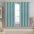 H.VERSAILTEX Blackout Curtain for Living Room Thermal Insulated Window Treatment Curtain Extra Long 63 inch Length Energy Saving Solid Grommet Top Blackout Drape, One Panel, Mineral Blue, 52"W x 63"L