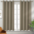 BGment Room Darkening Curtains 54 Inches Long - Grommet Thermal Insulated Drapes Window Treatment Curtains for Bedroom, 2 Panels, 52 x 54 Inch, Cocoa