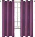 BGment Room Darkening Curtains 72 Inches Long - Grommet Thermal Insulated Drapes Window Treatment Curtains for Bedroom, 2 Panels, 42 x 72 Inch, Eggplant Purple