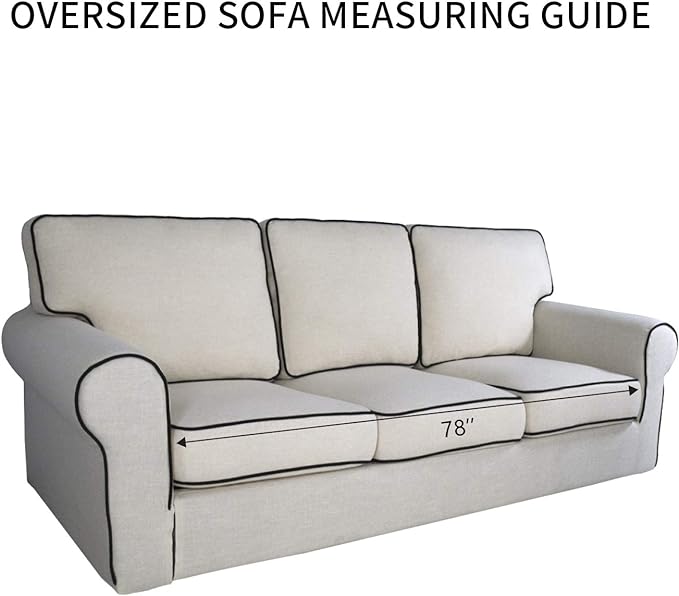 PureFit Reversible Quilted Sofa Cover, Water Resistant Slipcover Furniture Protector, Washable Couch Cover with Non Slip Foam and Elastic Straps for Kids, Pets (X Large, Navy/Navy)