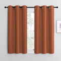 NICETOWN Bedroom Curtains 50 inches Long, Privacy and Thermal Insulated Blackout Drapes for Windows (Burnt Orange, 1 Pair, 42 x 50 inches)