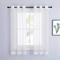 NICETOWN Voile Sheer Window Curtains 63 inch Length - Grommet Living Room Curtain Panels Soft Textured and Lightweight Window Treatments for Bedroom/Flat, Ivory, W37 x L63, 2 Pieces