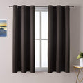 ChrisDowa Grommet Blackout Curtains for Bedroom and Living Room - 2 Panels Set Thermal Insulated Room Darkening Curtains (Brown, 38W x 54L)