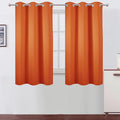 LEMOMO Orange Blackout Curtains/38 x 54 Inch/Set of Two Panels Grommet Living Room Curtains
