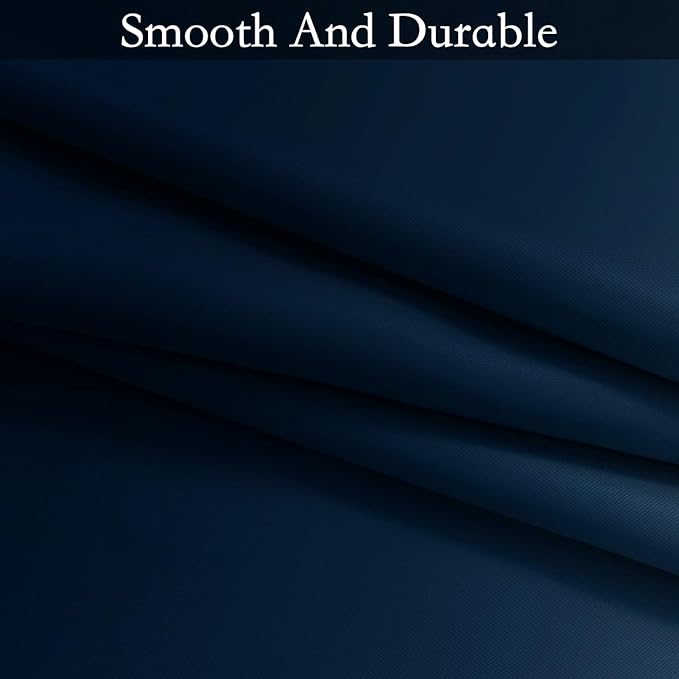 SimpleHome Ombre Room Darkening Curtains for Living Room, Light Blocking Dark Blue to Greyish White Thermal Insulated Grommet Window Curtains/Drapes for Bedroom, 2 Panels, 42x72 inches Length