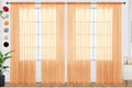 SpaceDresser Beige Sheer Curtains 4 Panels Rod Pocket Semi-Sheer Curtain 54 Inches Long Light Filtering Voile Window Drapes for Bedroom Living Room Kitchen, Each 52W x54L