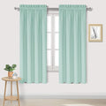 DWCN Blackout Curtains for Living Room Thermal Insulated, Energy Saving & Noise Reducing Bedroom Curtains, Mint Green, W 42x L 72 Inch, Set of 2 Rod Pocket Curtain Panels