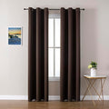 ChrisDowa Brownout Curtains 78 inches Long for Bedroom - 2 Panels Set Grommet Thermal Insulated Room Darkening Curtains for Living Room (Brown, 42 x 78 Inch)