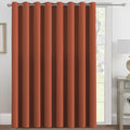H.VERSAILTEX Blackout Patio Curtains 100 x 108 Inches for Sliding Door Extral Wide Blackout Curtain Panels Thermal Insulated Room Divider - Grommet Top, 9' Tall by 8.5' Wide - Orange