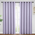 Yakamok Light Blocking Room Darkening Thermal Curtains - Blackout Curtains with Grommet Top for Bedroom/Living Room (62Wx84L, Lilac, 2 Panels)