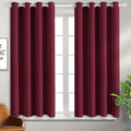 BGment Blackout Curtains for Bedroom - Grommet Thermal Insulated Room Darkening Curtains for Living Room, Set of 2 Panels, Each 46 x 54 Inch, Burgundy Red