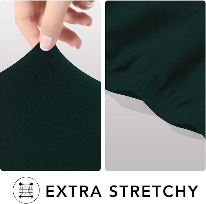 PureFit Super Stretch Sofa Slipcover – Spandex Non Slip Soft Couch Sofa Cover, Washable Furniture Protector with Non Skid Foam and Elastic Bottom for Kids, Pets （Oversized Sofa, Deep Teal）