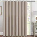 H.VERSAILTEX Blackout Patio Curtains 100 x 108 Inches for Sliding Door Extral Wide Blackout Curtain Panels Thermal Insulated Room Divider - Grommet Top, 9' Tall by 8.5' Wide - Fog