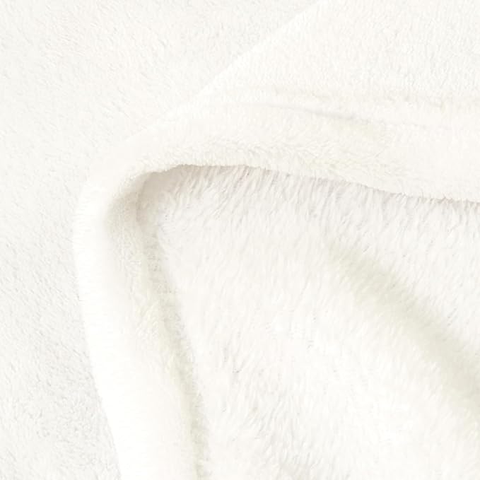 BEDELITE Fleece Blanket Cream Throw Blanket for Couch & Bed, Luxury Plush Cozy Fuzzy Blanket 50" x 70", Super Soft Warm Lightweight Fall Throw Blanket for Travel Camping