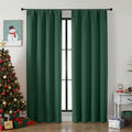 Simplebrand Ava Ever Green Blackout Curtains for Bedroom 84 Inch Length 2 Panels Set, Solid Thermal Insulated Privacy Living Room Window Treatment Curtains Blackout Drapes, W40 x L84 Inch, Ever Green